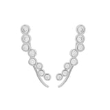 KYOUNUO Zircon Ear Climber Earrings for Women