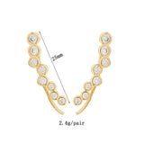 KYOUNUO Zircon Ear Climber Earrings for Women