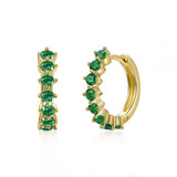 KYOUNUO Silver Filled Hoop Earrings CZ Zircon Women's Hoops Jewelry