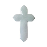 Natural Stone Cross Pendant Necklace on Rope
