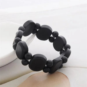 BaniShi Natural Bian Stone Carved Bracelet For Women and Men