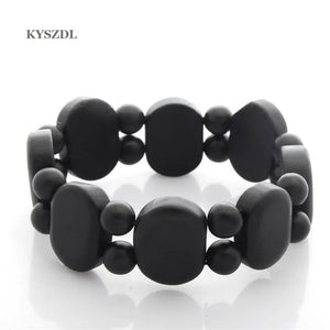 BaniShi Natural Bian Stone Carved Bracelet For Women and Men