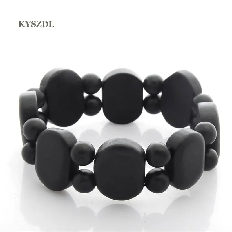 BaniShi Natural Bian Stone Carved Bracelet For Women and Men