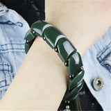 Hetian Jade Men's Bracelet Natural Qing Jade Vintage Hand Row Gift Jewelry
