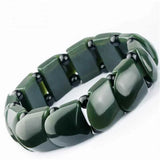 Hetian Jade Men's Bracelet Natural Qing Jade Vintage Hand Row Gift Jewelry