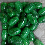 5 PCS Burma Green Stone Carved Passepartout DIY Good Luck