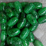 5 PCS Burma Green Stone Carved Passepartout DIY Good Luck