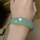 Pretty Light Green Romantic Natural Stone Bracelet Lucky Girl's Bangle