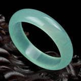 Pretty Light Green Romantic Natural Stone Bracelet Lucky Girl's Bangle