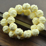 Buddha Beads Bracelet 17x19mm Buddha Face Ivory Men Lucky Bracelet