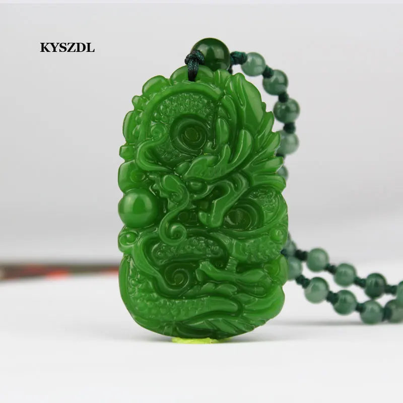 XINJIANG HeTian Stone Dragon Pendants for Men and Women