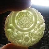 Hand-Carved Lantianyu Stone Dragon Pendant