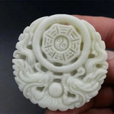Hand-Carved Lantianyu Stone Dragon Pendant