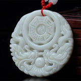 Hand-Carved Lantianyu Stone Dragon Pendant