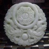 Hand-Carved Lantianyu Stone Dragon Pendant