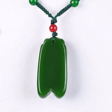 Green Stone Cicada Hand Carving Pendant