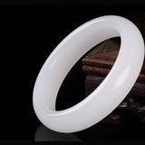 Narrow Natural Stone Bracelet Bangle for Women