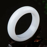 Wide Natural Stone Bracelet Bangle for Women