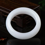 Wide Natural Stone Bracelet Bangle for Women