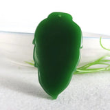 Natural Hetian Stone Pendant Leaves Yushu Prosperity Flourishes