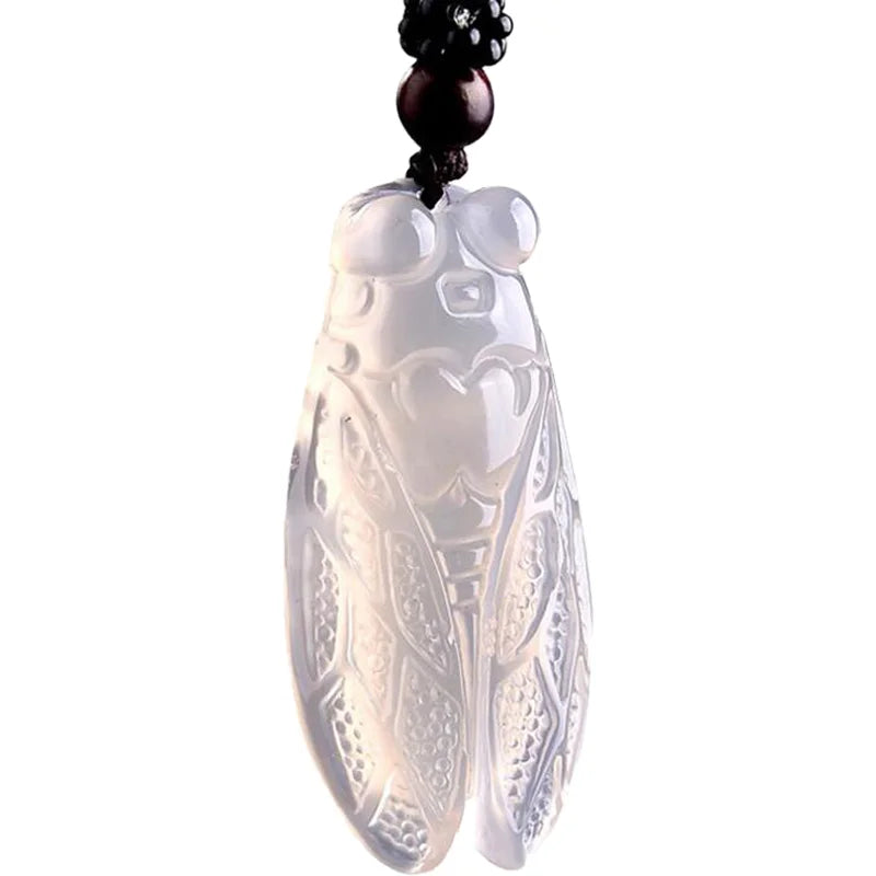Cicada Chalcedony Pendant Necklace - Men and Women