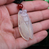 Cicada Chalcedony Pendant Necklace - Men and Women