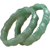 Natural Green Stone Carved Bracelet for Men and Women