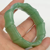 Natural Green Stone Carved Bracelet for Men and Women
