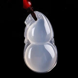 Chalcedony Gourd Lucky Amulet Pendant Necklace