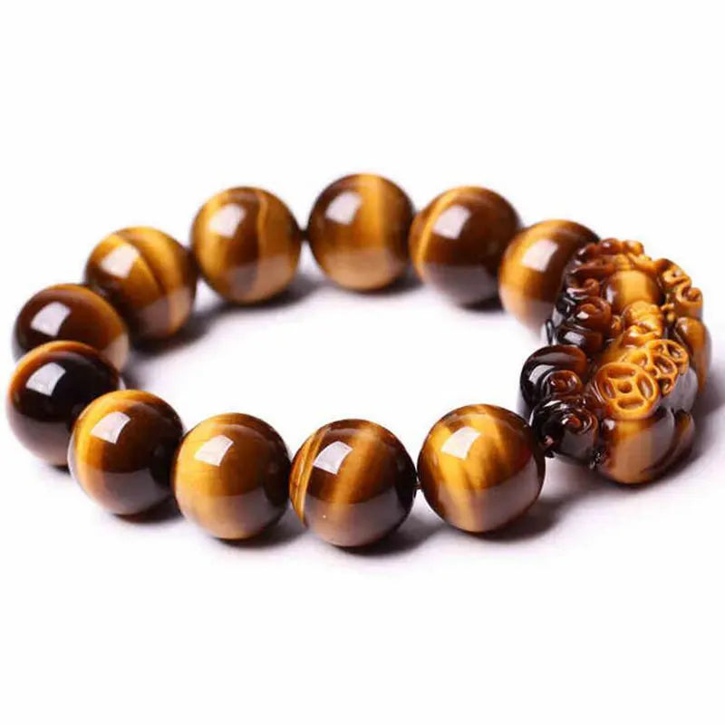 Tiger Eye Pixiu Bracelet Natural Stone Women Men Jewelry