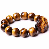 Tiger Eye Pixiu Bracelet Natural Stone Women Men Jewelry