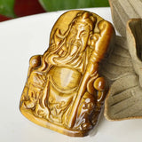 Tiger Eye Love Buddha Necklace & Pendant Natural Stone