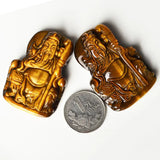 Tiger Eye Love Buddha Necklace & Pendant Natural Stone