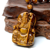 Tiger Eye Love Buddha Necklace & Pendant Natural Stone