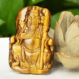 Tiger Eye Love Buddha Necklace & Pendant Natural Stone