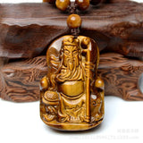 Tiger Eye Love Buddha Necklace & Pendant Natural Stone