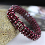 Hot High Natural garnet bracelet women crystal bracelet jewelry