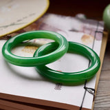 Green Stone Bangles Women Crystal Bracelet Jewelry