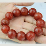 Natural Old Red MaNao Round Beads Bracelet National Charm Jewelry