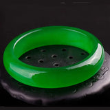 Natural Green Jade Stone Bangle Bracelet for Women