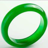 Natural Green Jade Stone Bangle Bracelet for Women