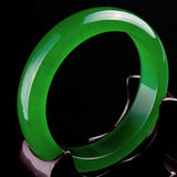 Natural Green Jade Stone Bangle Bracelet for Women