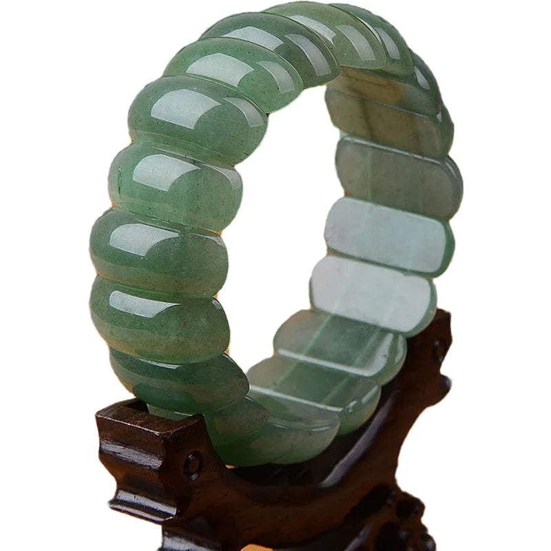 Green Dongling yu Stone Bracelet Crystal Jewelry