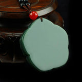 Hand-carved Hetian Qing Jade Pendant Necklace Jewelry