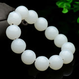 Hetian Stone Bracelet Beads 18MM Men's Jewelry