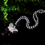 Chalcedony Butterfly Pendant Necklace Stone Jewelry