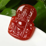 Natural Crystal Red Ma Nao/Stone Necklace Pendant for Men