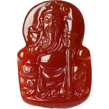 Natural Crystal Red Ma Nao/Stone Necklace Pendant for Men
