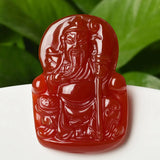 Natural Crystal Red Ma Nao/Stone Necklace Pendant for Men