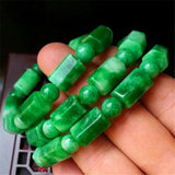 Green Malay Stone Bead Bracelet Men Women Jewelry